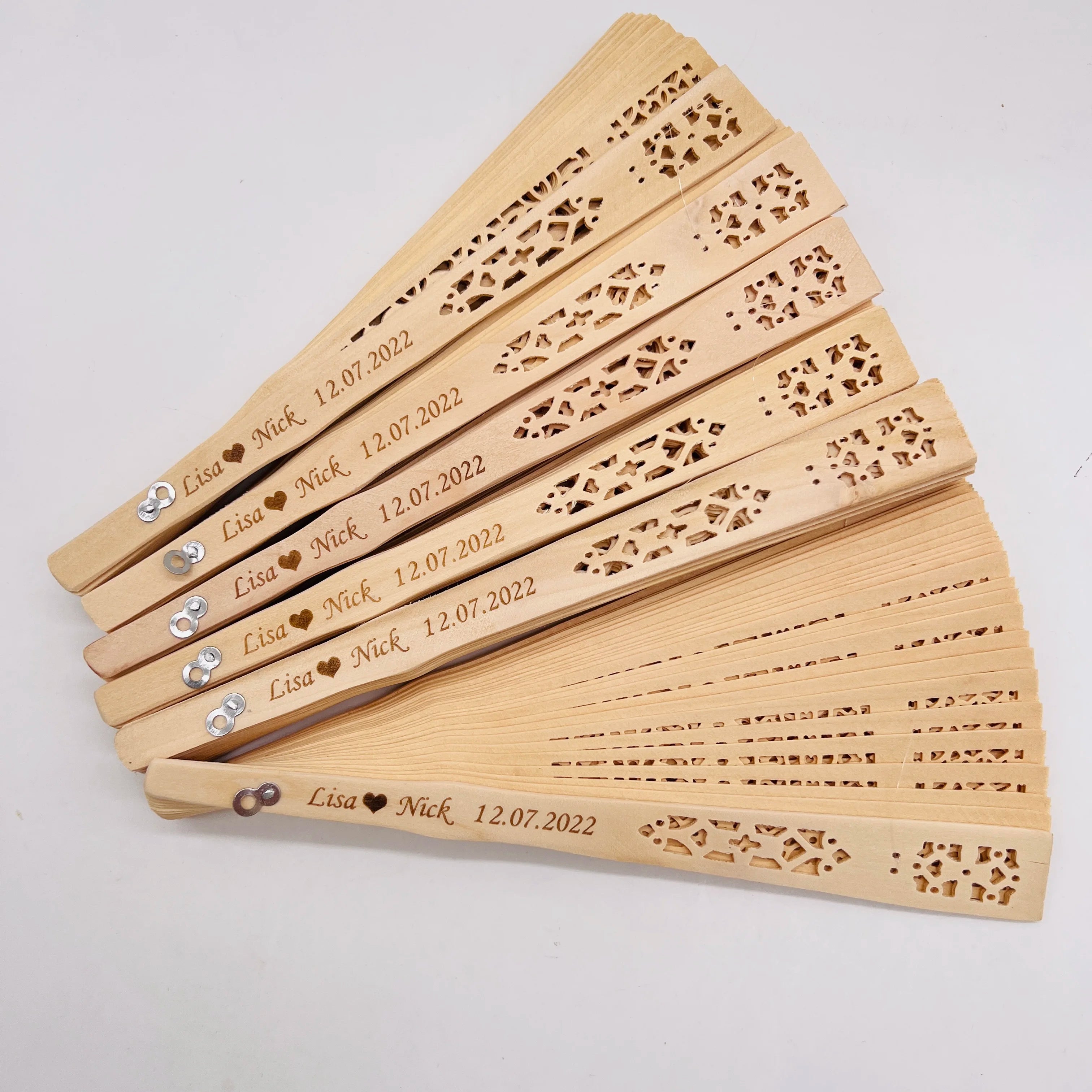 Custom Bamboo Wedding Hand Fans | Eco-Friendly Souvenir | Bulk Wedding Favors