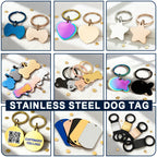 Custom Stainless Steel Pet ID Tags with Laser Engraving | 100 MOQ for Dog Tags & Keychains