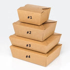 Biodegradable Kraft Food Boxes | 1,000 Pcs MOQ, 5 Sizes | Food-Grade