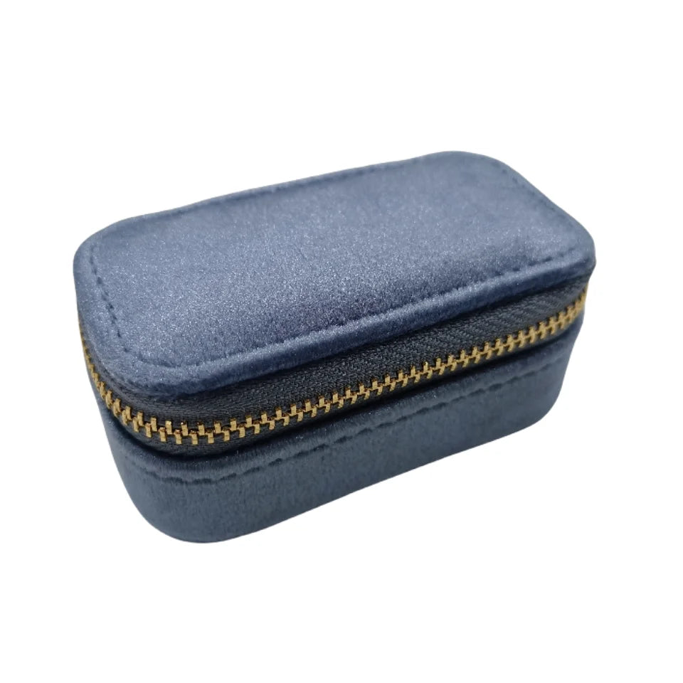 Custom Velvet Zipper Jewelry Box Wholesale | 50 MOQ Luxury Packaging