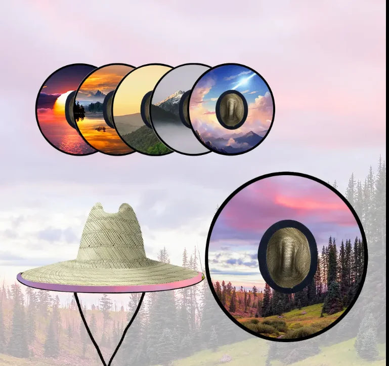 Custom Natural Grass Straw Hat | Summer Beach Logo Patch MOQ 50