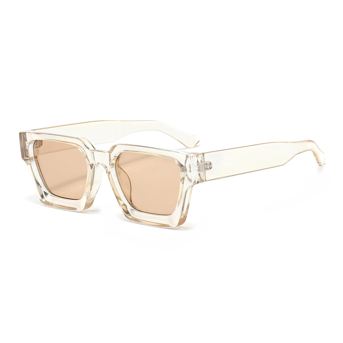 Custom Logo UV400 Rectangle Sunglasses | PC Frame 100 MOQ Private Label