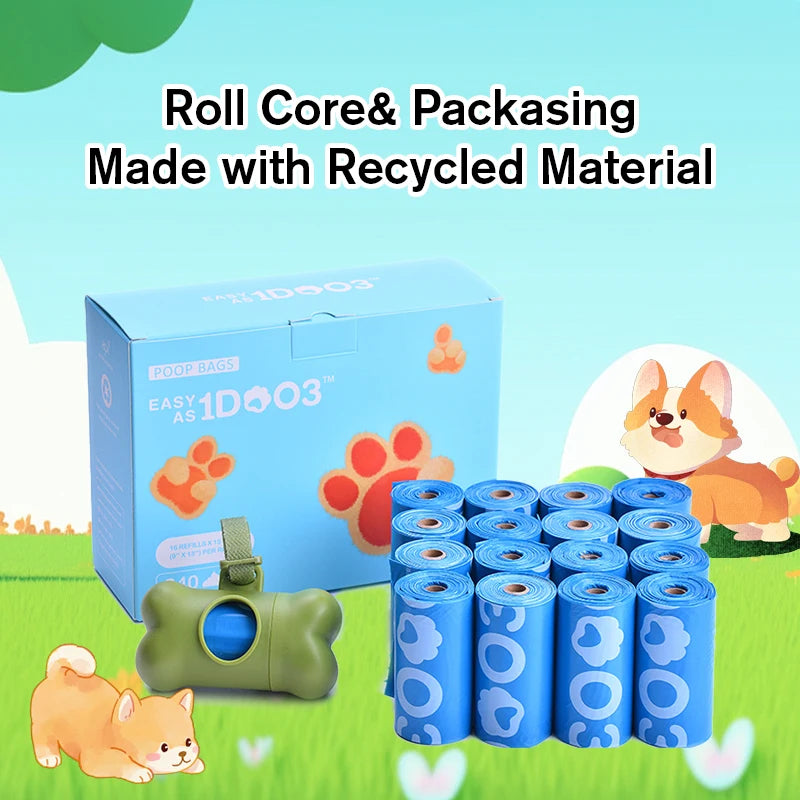 Compostable Dog Poop Bags | 40,000 Rolls MOQ | 7-Layer OdorBlock