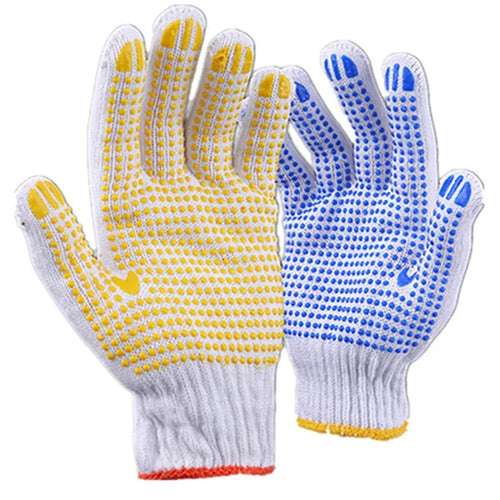 PVC Dotted Work Gloves Wholesale | EN420 & EN388 Compliant | 12,000-Pair MOQ | Construction
