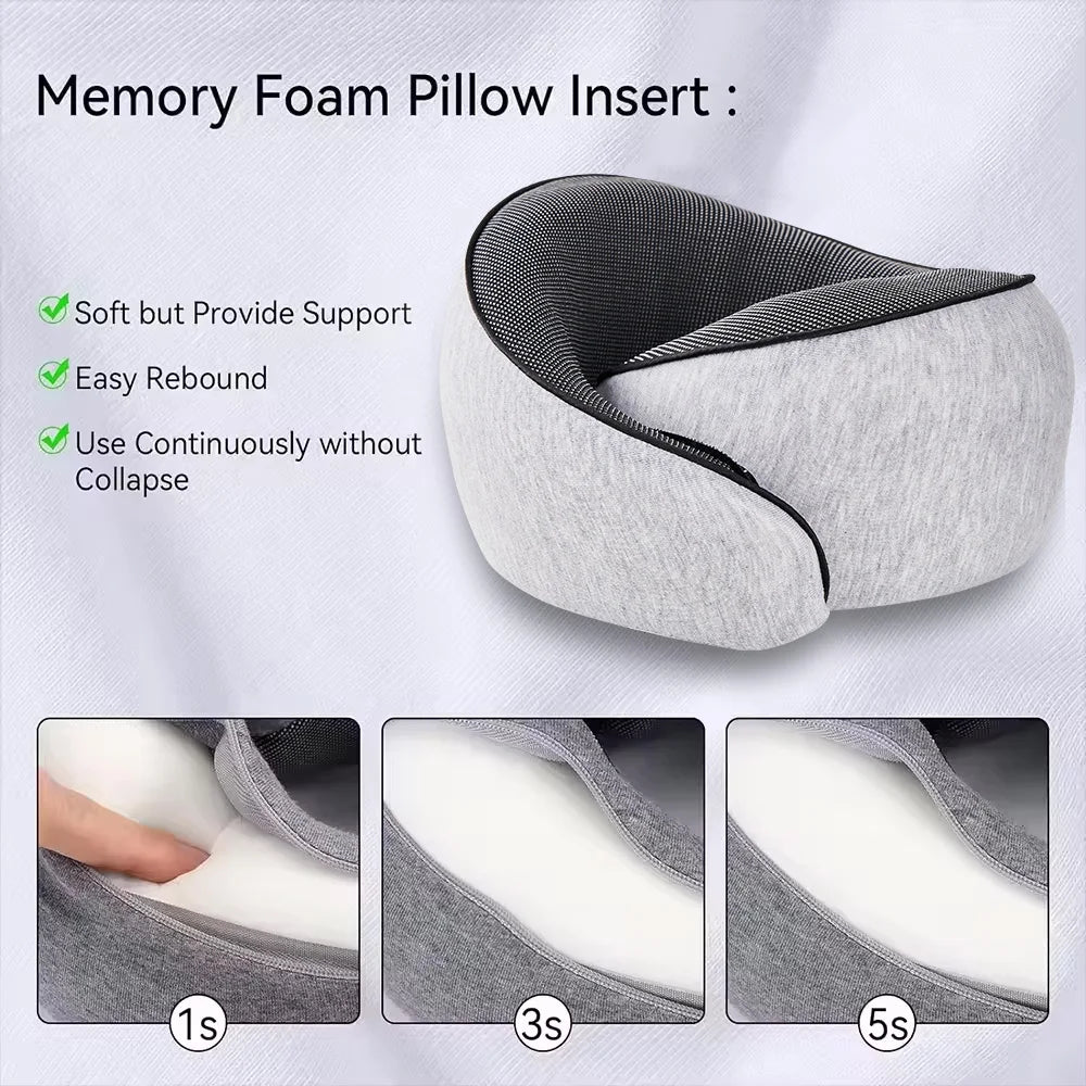 Custom 360 Memory Foam Travel Neck Pillow for Sleeping | OEM