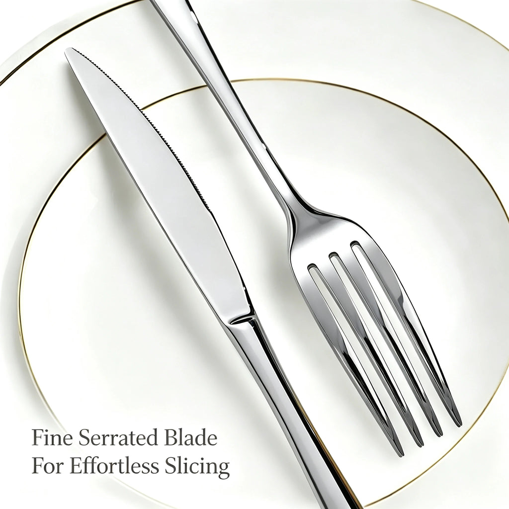 304 Stainless Steel Flatware Set | 300 MOQ | Super Mirror Polish | Custom