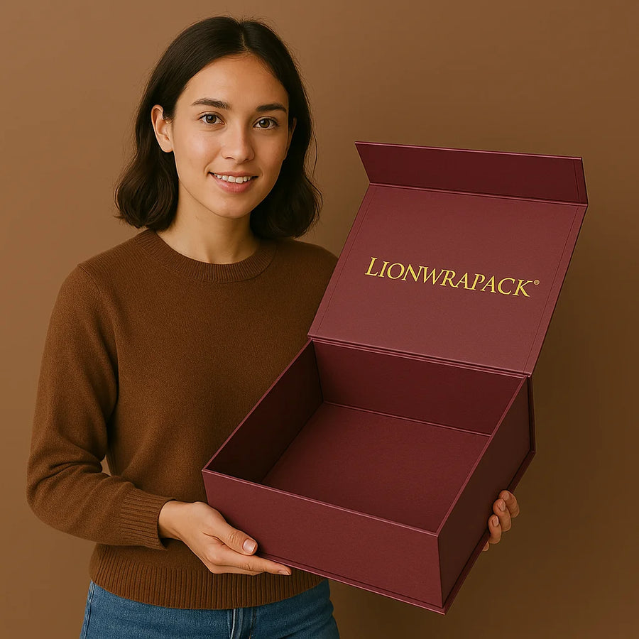Custom 500-Piece Folding Box with Foil Stamping | Eco-Friendly Recycled Paperboard Packaging for Garments & Gifts