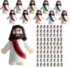 Mini Jesus Figurines | Hand-Painted Religious Figures | Bulk Baptism Gifts