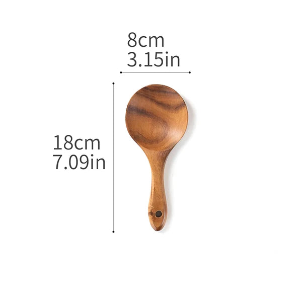 Acacia Teak Wood Utensil Set 9-Piece | Non-Stick | 1 MOQ | Custom Logo