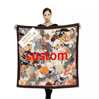 Custom 100% Silk Scarves Digital Printing | 20 MOQ Oeko-Tex Certified Corporate Gifts