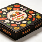 Custom Logo 3-Compartment Pizza Boxes | Restaurant Packaging MOQ 500