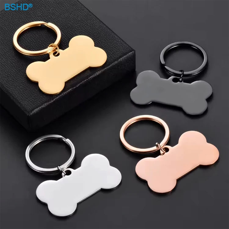 Custom Stainless Steel Pet ID Tags with Laser Engraving | 100 MOQ for Dog Tags & Keychains