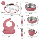 Custom 304 Stainless Steel Children's Plates with Logo | MOQ 10