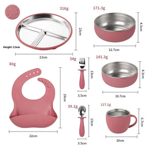 Custom 304 Stainless Steel Children's Plates with Logo | MOQ 10