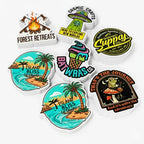 Custom Waterproof Vinyl Stickers | 100 Pcs MOQ UV Printing Die-Cut