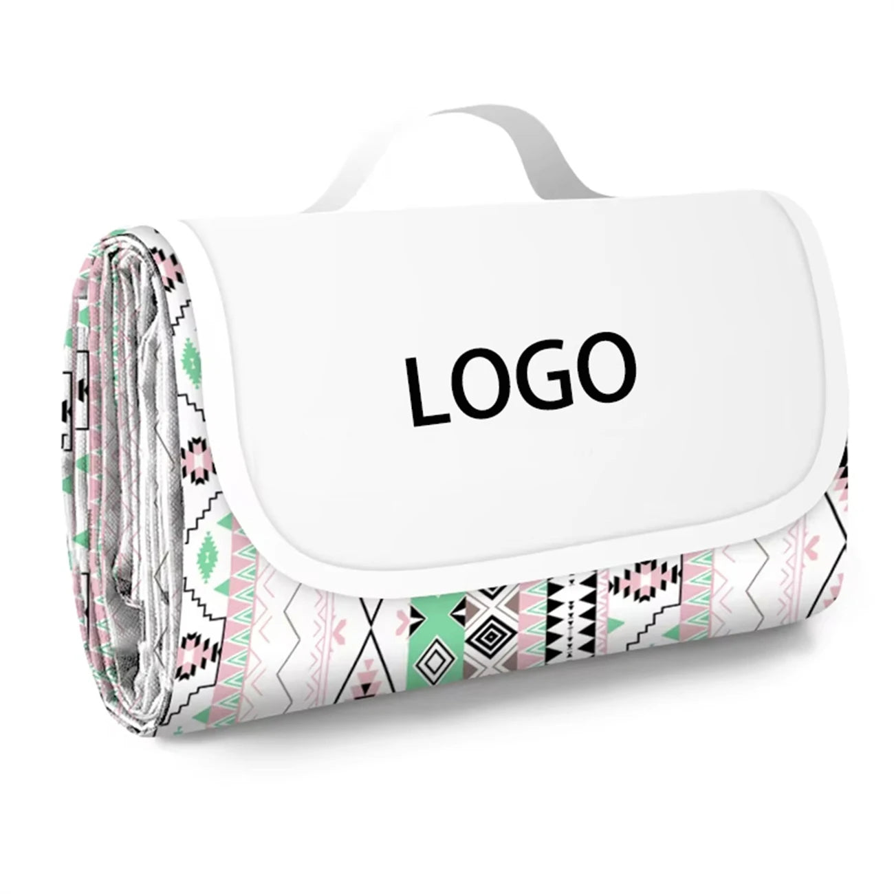 Custom Waterproof Picnic Blanket with Logo | 2 MOQ, Oxford Cloth, Beach & Camping