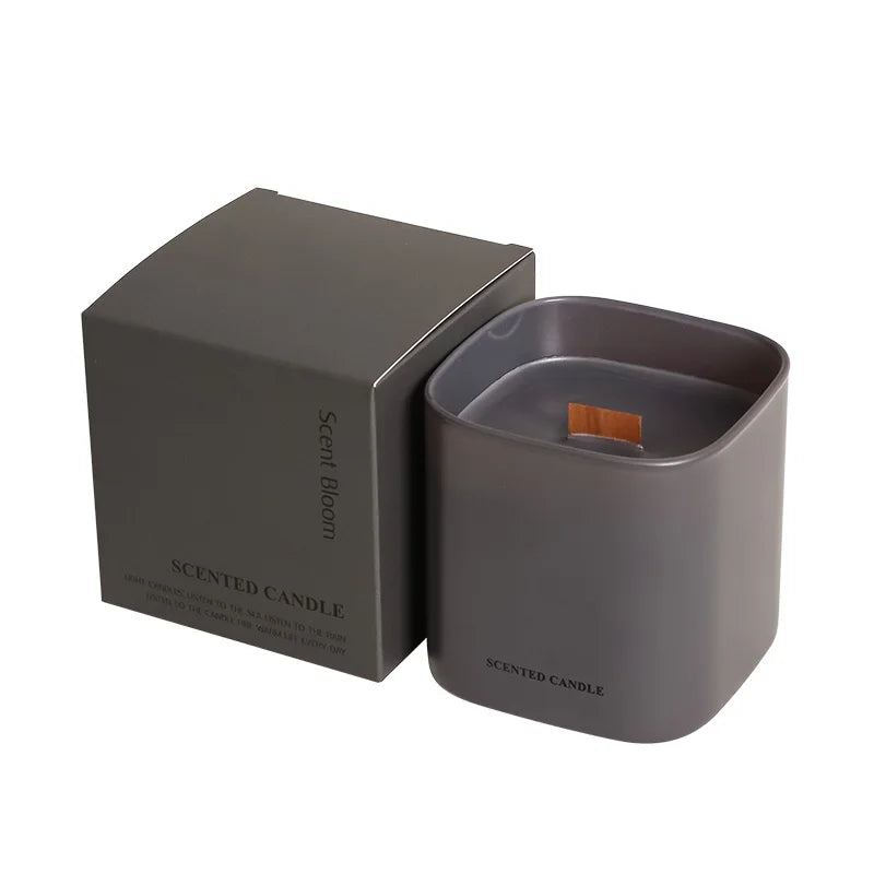 Custom Logo Woodwick Soy Wax Scented Candle | Eco MOQ 1000
