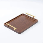 Custom Wooden Serving Trays with Stainless Steel Handle – 100 MOQ