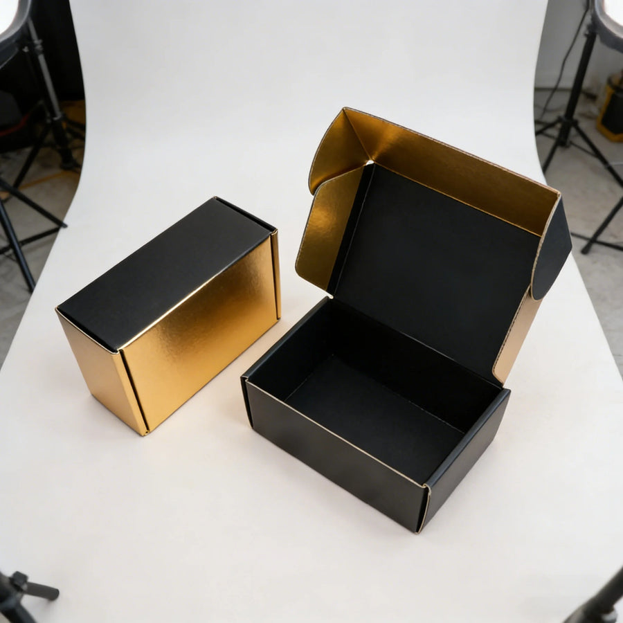 Custom Printing Eco-Friendly Reusable Black Packaging Corrugated Recyclable Shoes Clothes Storage Paper Cardboard Mailer Boxes
