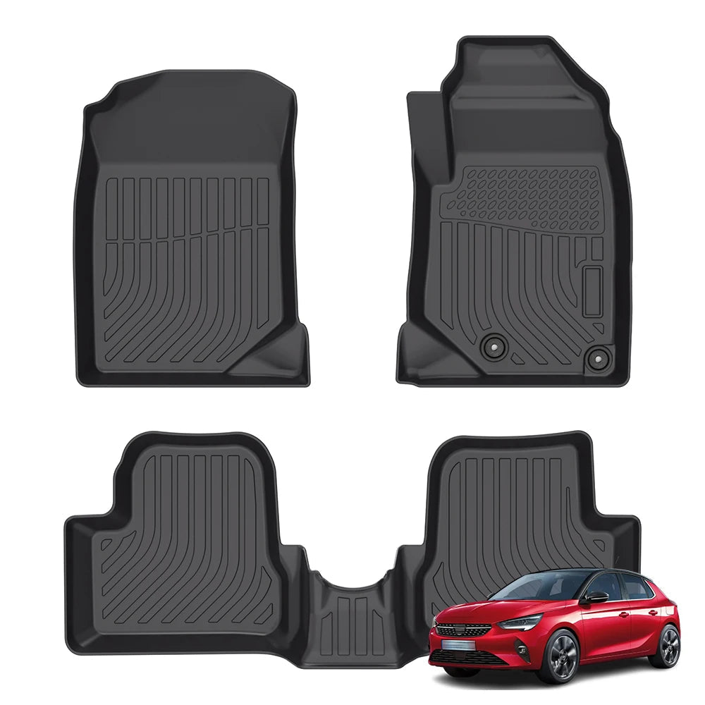 Right Hand Drive All Weather TPE Floor Mats for Vauxhall Corsa F 2019-2026
