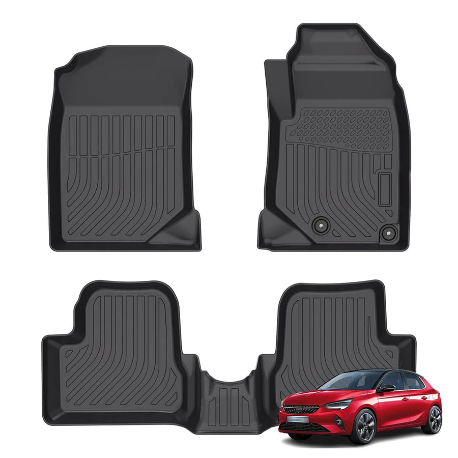 Right Hand Drive All Weather TPE Floor Mats for Vauxhall Corsa F 2019-2026