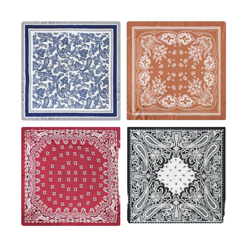 Custom 6A Mulberry Silk Geometric Scarf with Digital Print | 1-Piece MOQ & 7-Day Lead Time