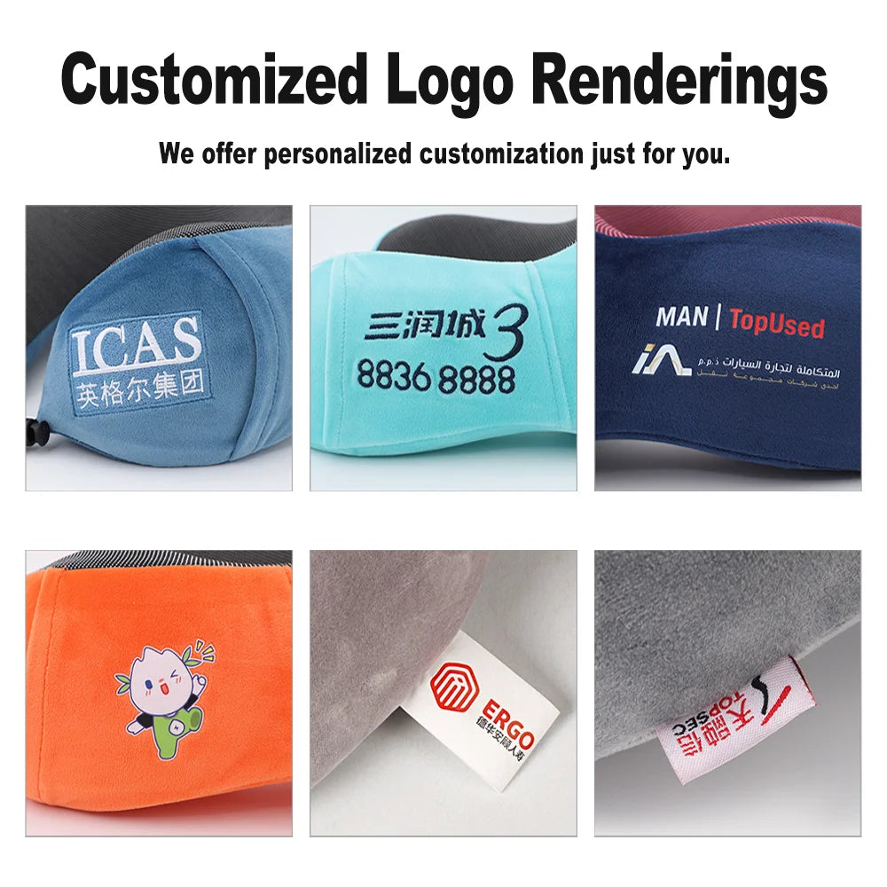 Personalized Memory Foam Neck Travel Pillow | MOQ 100