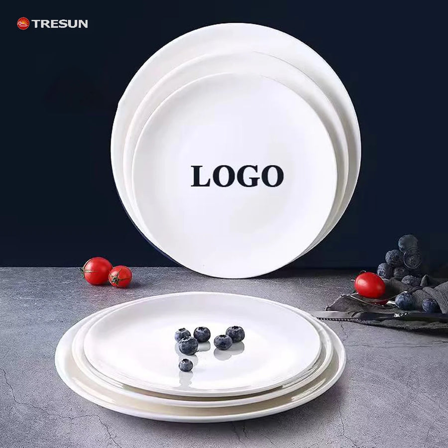 Custom Porcelain Plates | 24 MOQ | Dishwasher/Microwave Safe