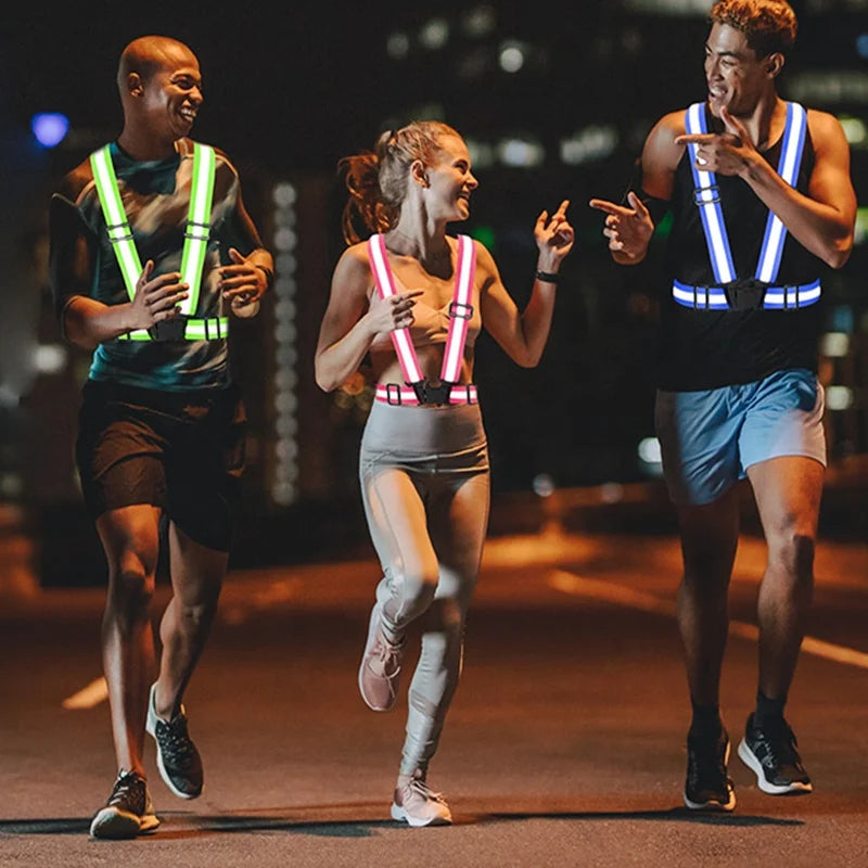 High-Vis Reflective Safety Belt | R>330 cd/lx.m2 | Adjustable Elastic | 1 MOQ | Custom Logo