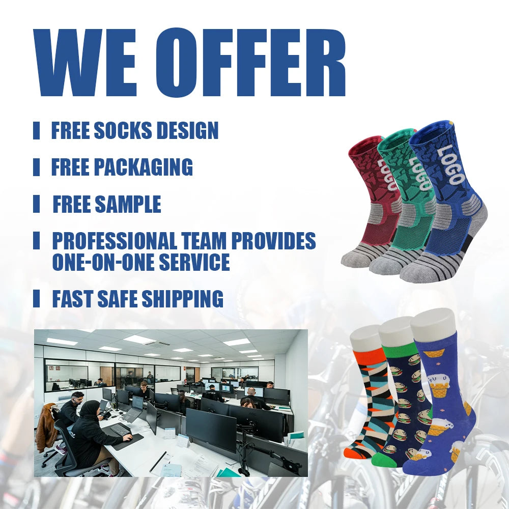 Custom Aero Cycling Socks with Logo | MOQ 100 pairs