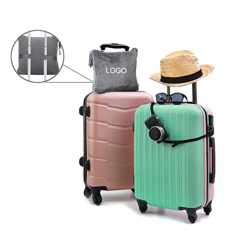 Custom Travel Pillow Blankets with Logo – 2-in-1, 300 MOQ