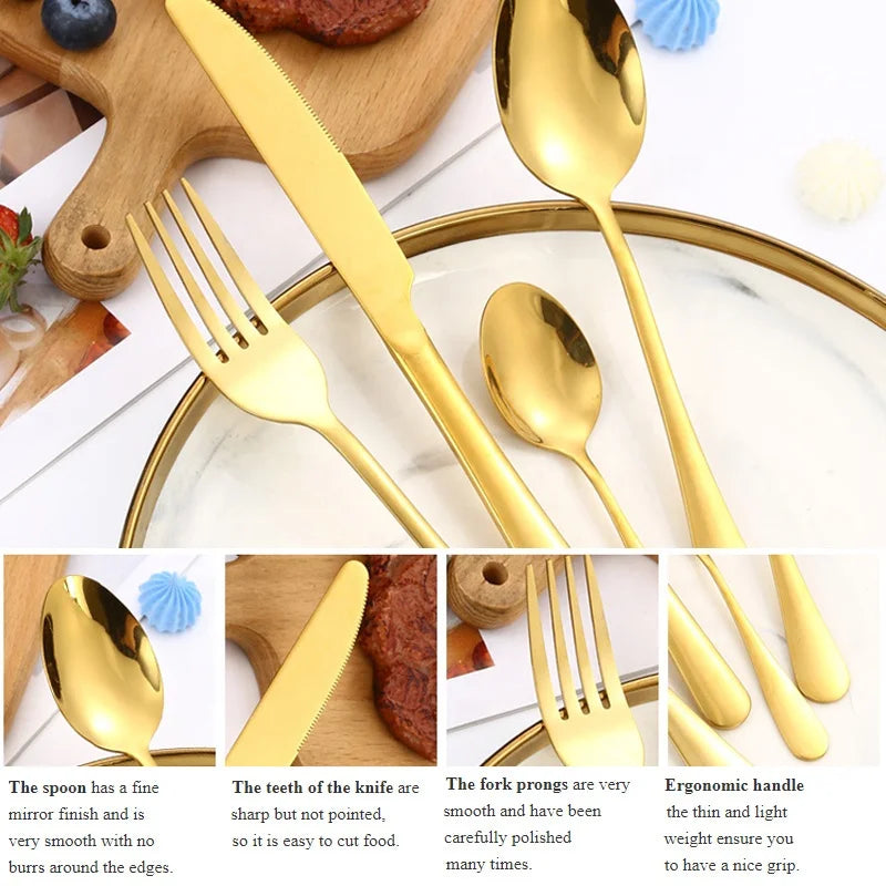 Custom Luxury Flatware Set with Logo | 300 MOQ | 7-Day Lead