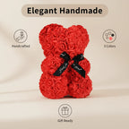 Wholesale Artificial Rose Bear with Handmade Eternal Flower Teddy Bear for Valentine's Day Mother's Day Gift with Box