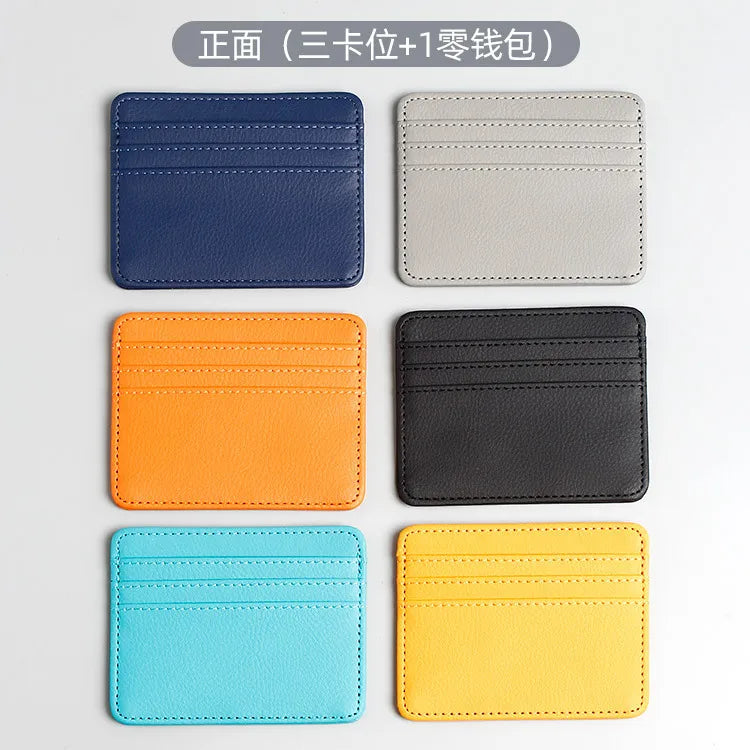 Custom Slim PU Leather Cardholder – Personalized Credit Card Holder With Logo Printing