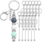 Custom DIY Beadable Keychain Kit | Metal Bars & Silicone Beads | MOQ 10