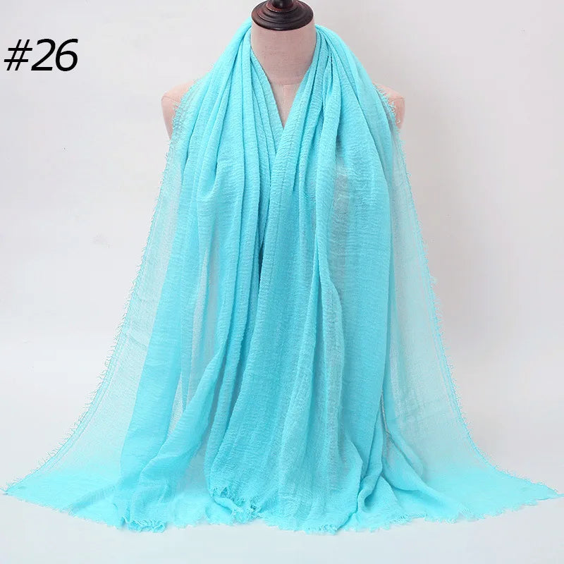 Wholesale Polyester Scarves: 105 Colors, 10-Day Lead, 90x180cm | Spring/Summer Women's Fashion