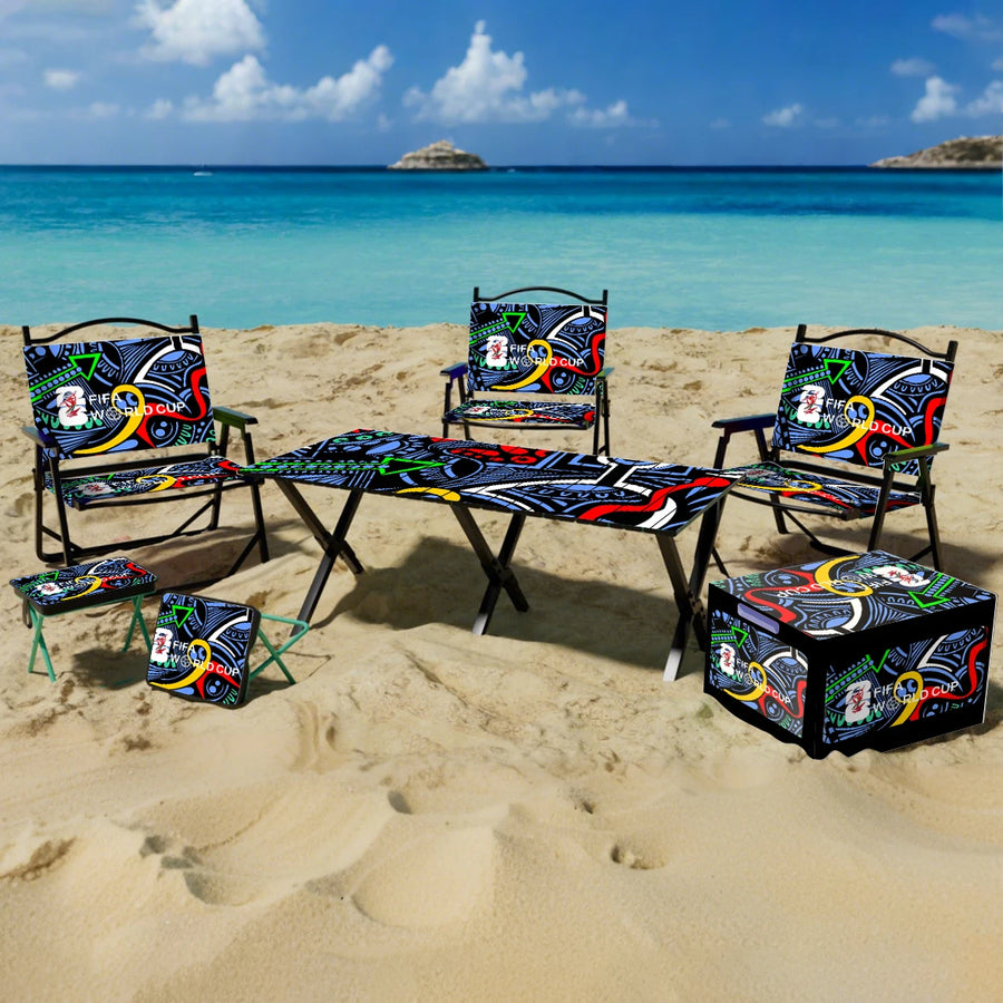Custom Folding Camping Picnic Chair & Table Set: Metal Frame, Digital Print Logo, MOQ 100 for Tailgate