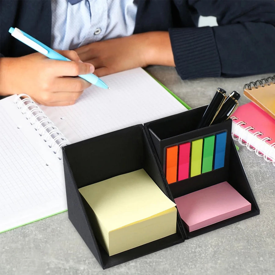 Custom Kraft Paper Desk Organizer | Eco-Friendly | Sticky Note Holder | 500pc MOQ