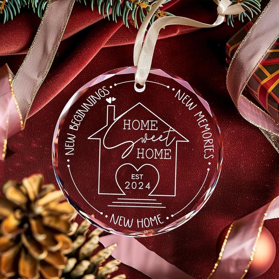 Custom Crystal Christmas Ornament with Logo | MOQ 50 Pcs