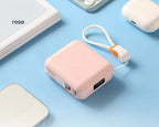 Custom Logo Mini Power Bank with Strap and Display Screen