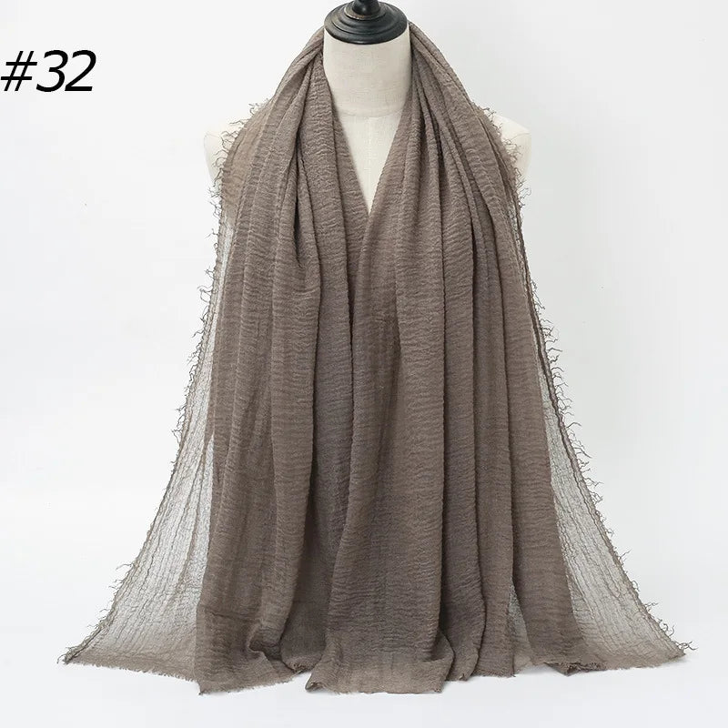 Wholesale Polyester Scarves: 105 Colors, 10-Day Lead, 90x180cm | Spring/Summer Women's Fashion