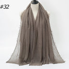 Wholesale Polyester Scarves: 105 Colors, 10-Day Lead, 90x180cm | Spring/Summer Women's Fashion