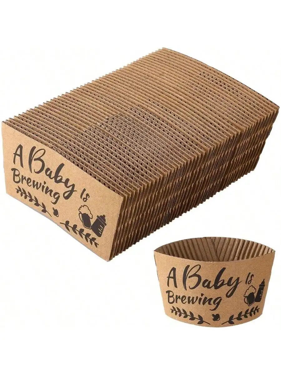 Custom Cup Sleeves | Corrugated Insulated | Gold Foil Logo | 1pc MOQ