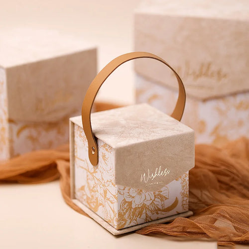 Custom Gift Boxes with Handle | Bulk MOQ 100 pcs