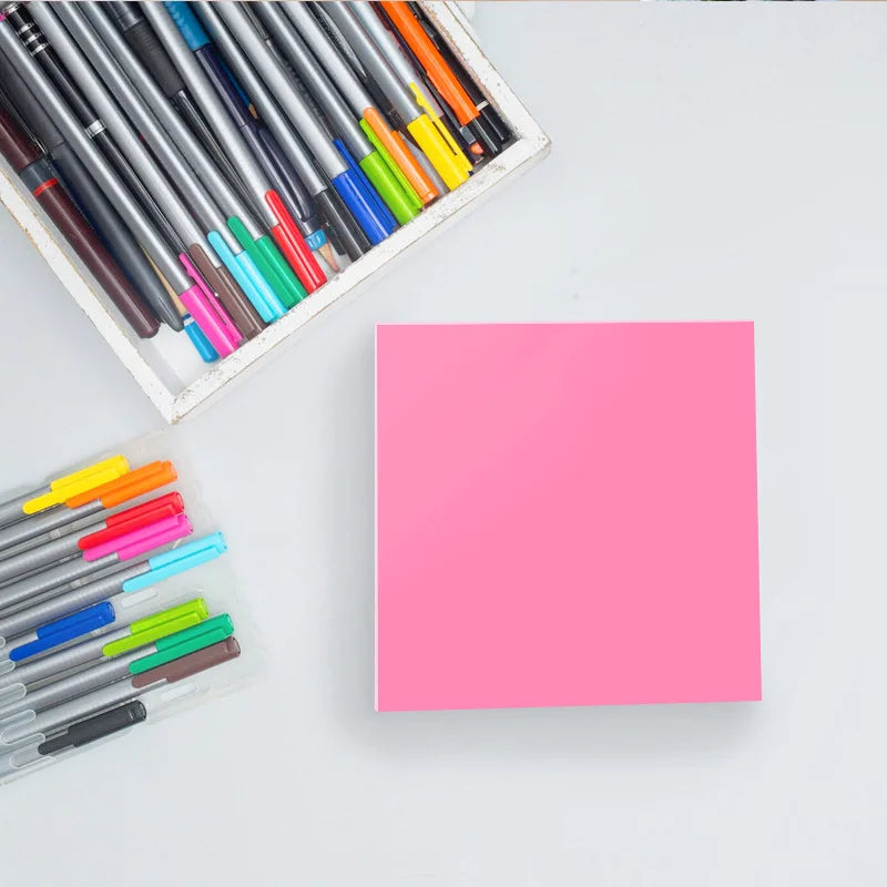 Custom 3x3 Sticky Note Pads: 100 Sheets, 8 Colors, Digital/Silk Screen Print, Repositionable