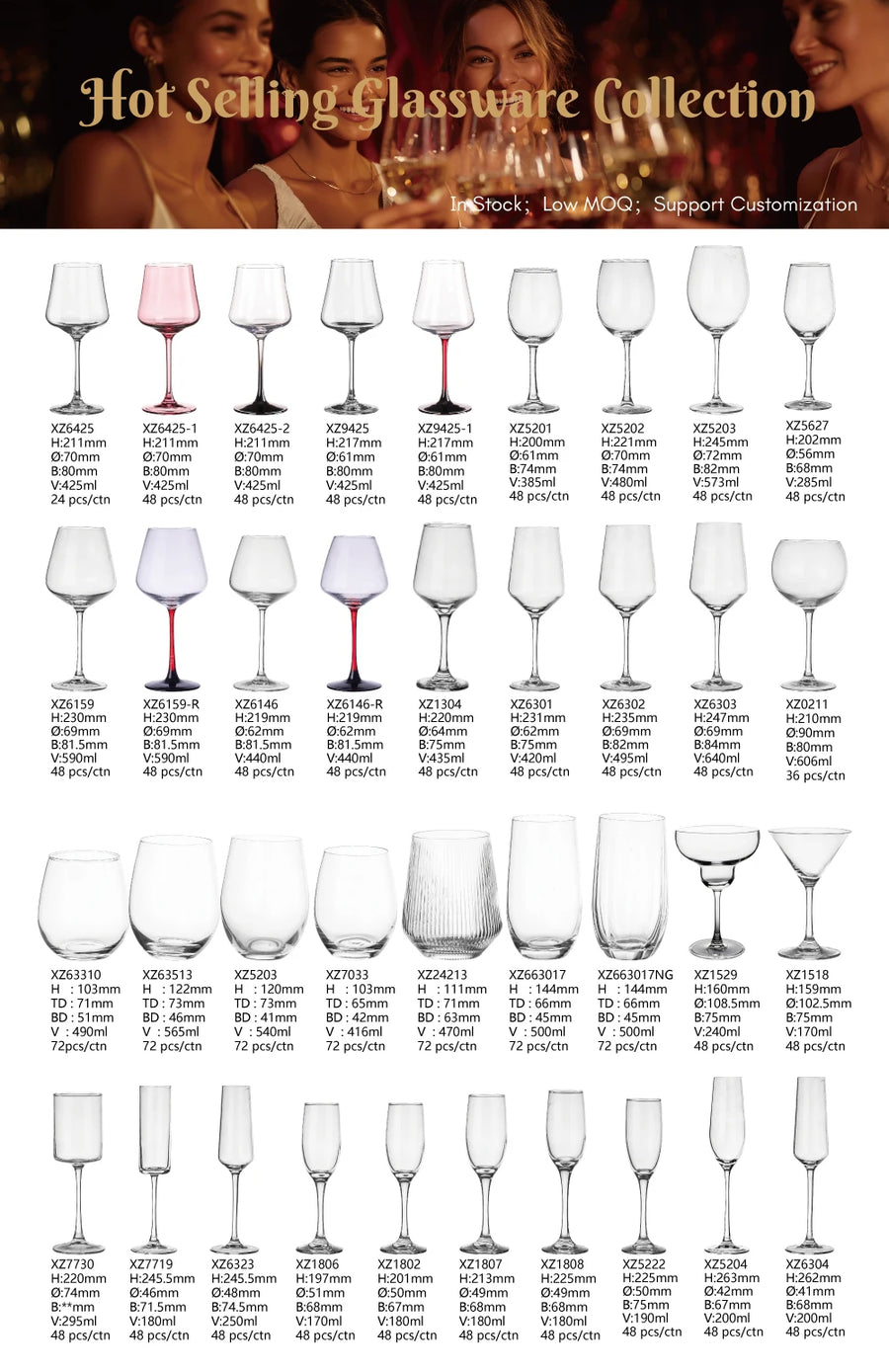 Custom Crystal Champagne Flutes | 100 MOQ for Wedding & Event Toasting
