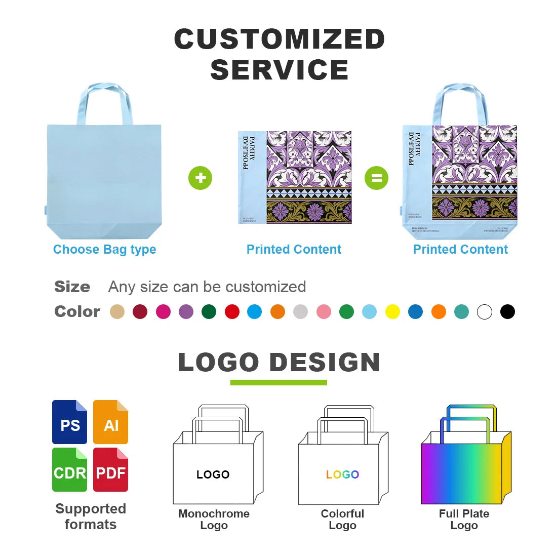 Custom Non-Woven Tote Bags with Logo | 8-15KGS Capacity MOQ 500