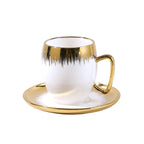 Porcelain Gold-Plated Coffee Mug Set | Custom Corporate Gifts