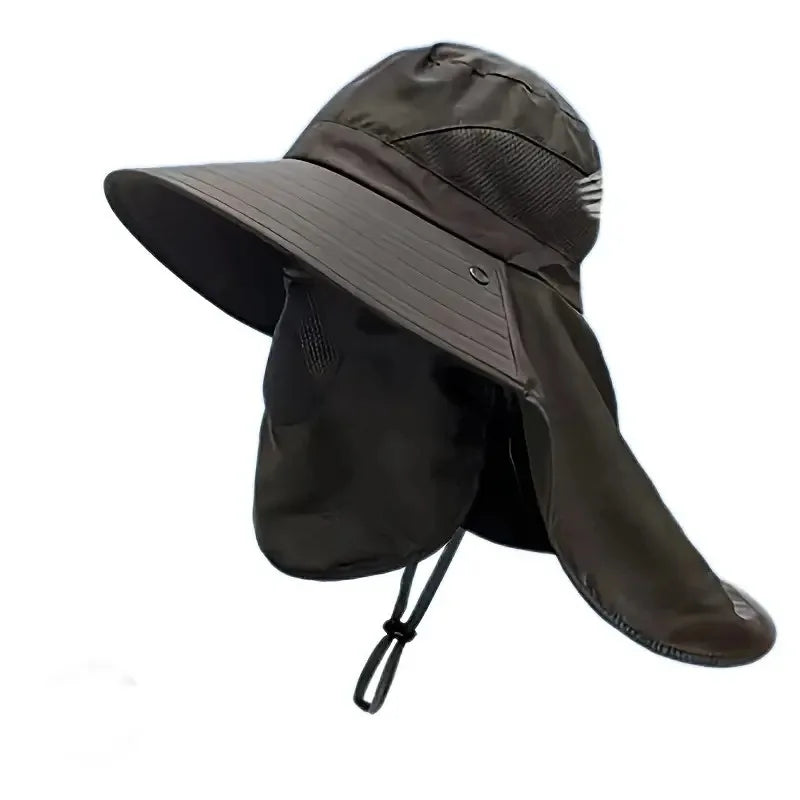 Custom Logo UPF50+ Fishing Hat With String Outdoor Casual Breathable Sun Protection Camping Hiking Bucket Hat