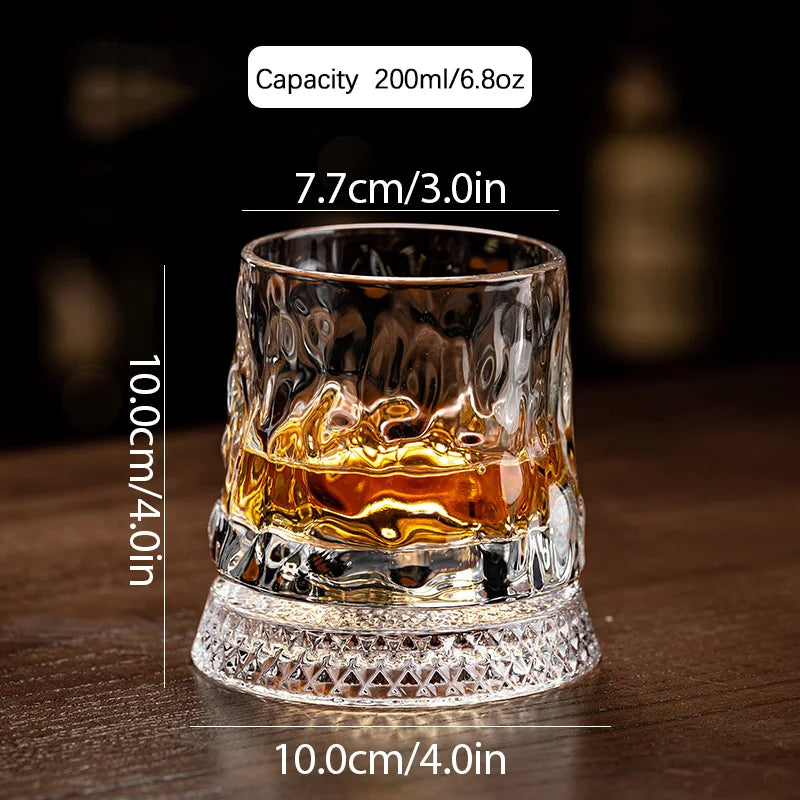 Crystal Rotating Tumbler with Diamond Engraving | 50 MOQ for Executive Gifts